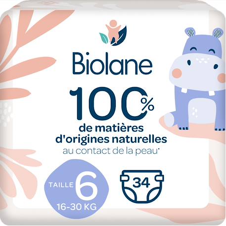Couches écologiques taille 6 de 16+kg - 34 couches Blanc 1 - vertbaudet enfant 