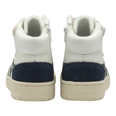 Baskets montantes  à scratch Blanc+Blanc cassé+Blanc Rouge+Blanc vert marine 10 - vertbaudet enfant 