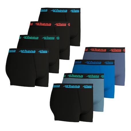 Lot de 8 boxers garçon my petit prix Noir-marine-gris-bleu+Noir-noir-noir-noir-noir-bleu-bleu-rouge 2 - vertbaudet enfant 