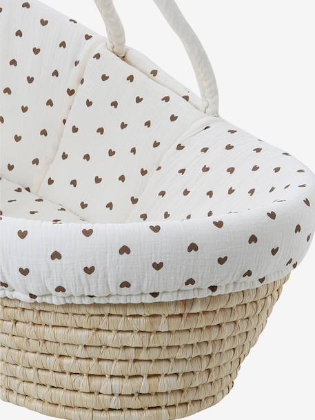 Housse pour couffin en gaze de coton Bord de mer+ficelle+Hygge+Nuages+rose imprimé 7 - vertbaudet enfant 