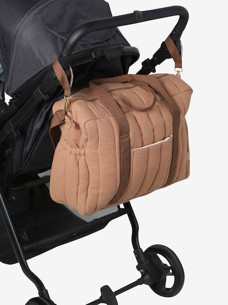 Sac à langer COLINA gaze de coton cappuccino+Teddy 7 - vertbaudet enfant 