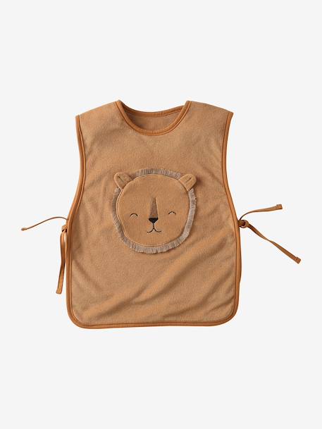 Lot 2 bavoirs tablier bébé ficelle+noisette+sauge 7 - vertbaudet enfant 