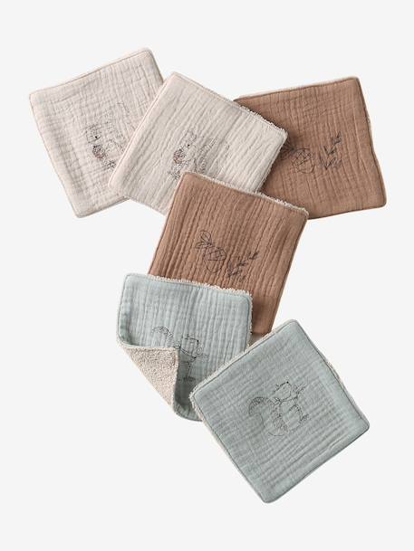 Lot 6 lingettes lavables pochon ficelle 1 - vertbaudet enfant 