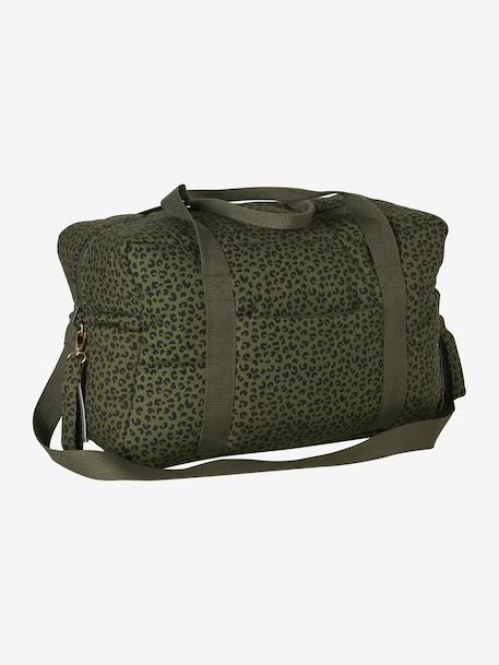 Sac à langer CATALINA 48 h beige imprimé+ficelle+kaki 21 - vertbaudet enfant 