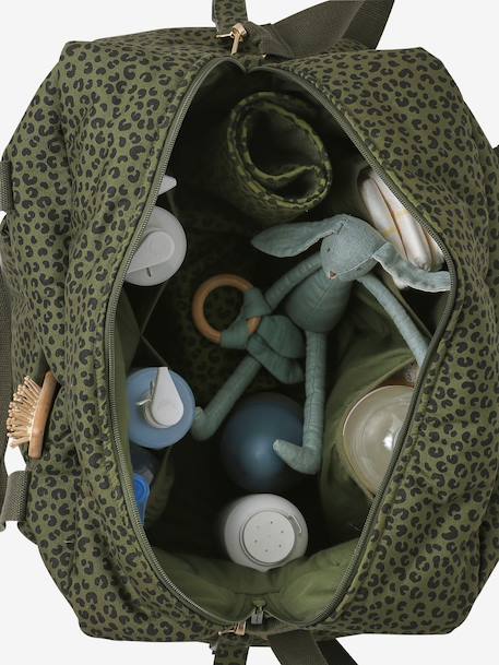 Sac à langer CATALINA 48 h beige imprimé+ficelle+kaki 24 - vertbaudet enfant 