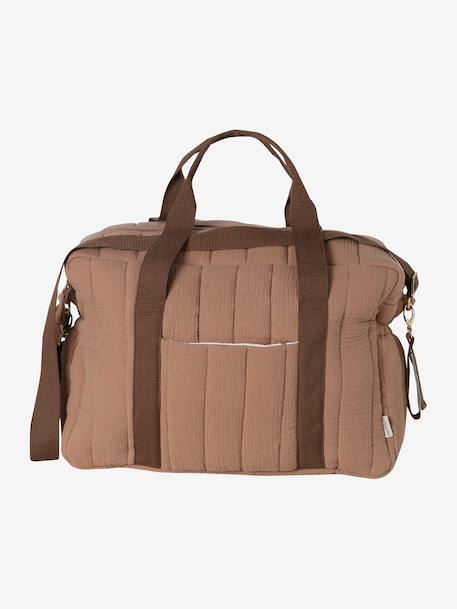 Sac à langer COLINA gaze de coton cappuccino+Teddy 1 - vertbaudet enfant 