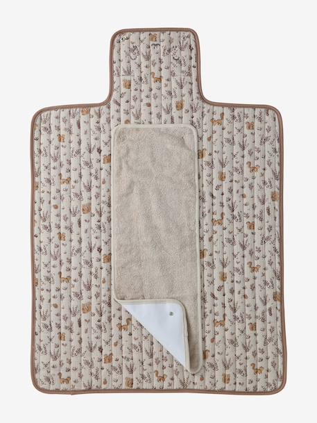 Tapis à langer de voyage cappuccino+Minisaurus 3 - vertbaudet enfant 