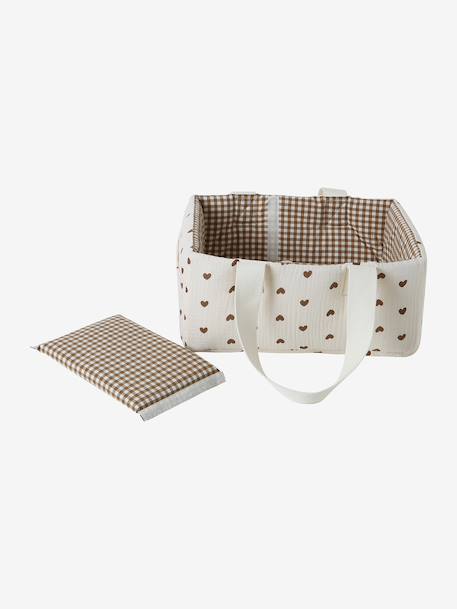 Panier de rangement deux compartiments écru 2 - vertbaudet enfant 