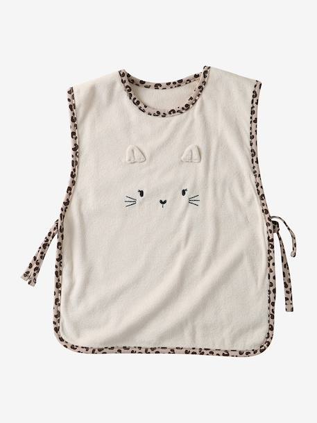 Lot 2 bavoirs tablier bébé ficelle+noisette+sauge 3 - vertbaudet enfant 