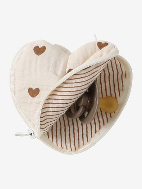 Sac à langer COLINA gaze de coton blanc imprimé+cappuccino+Teddy 10 - vertbaudet enfant 