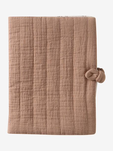 Protège carnet de santé en gaze de coton cappuccino 1 - vertbaudet enfant 