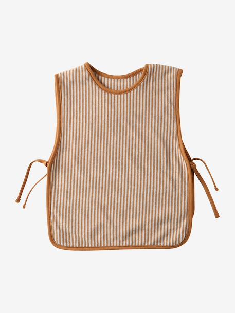 Lot 2 bavoirs tablier bébé ficelle+noisette+sauge 8 - vertbaudet enfant 
