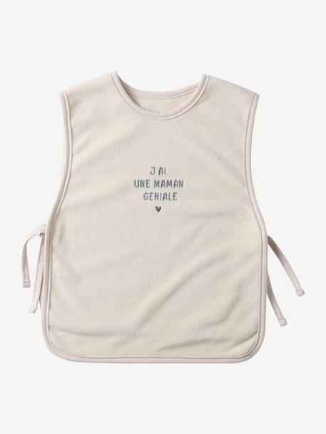 Lot 2 bavoirs tablier bébé ficelle+noisette+sauge 13 - vertbaudet enfant 