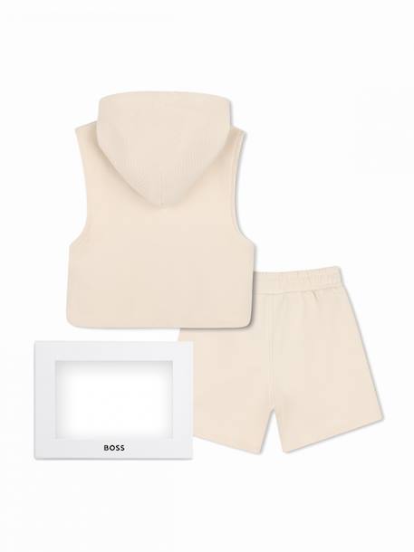 Ensemble 3 pièces Beige+Bleu foncé / blanc 2 - vertbaudet enfant 