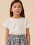 T-shirt fille en coton biologique - collection junior Ecru 1 - vertbaudet enfant 