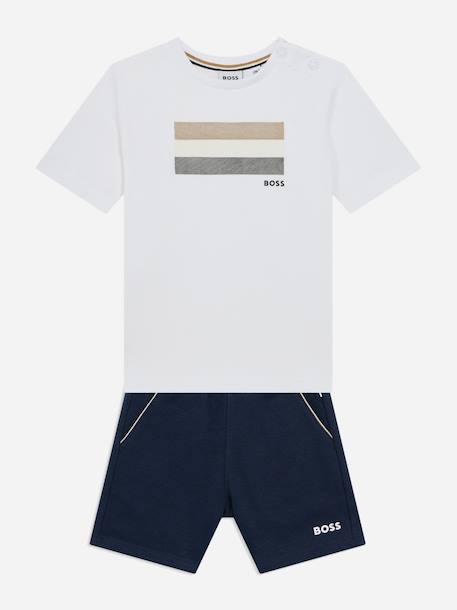 Ensemble 2 pièces Bleu foncé / blanc 1 - vertbaudet enfant 