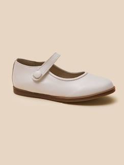 Chaussures-Babies en cuir irisé fille