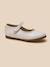 Babies en cuir irisé fille Blanc casse+Dore 1 - vertbaudet enfant 