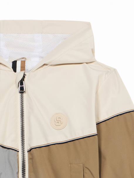 Blouson à capuche Taupe 3 - vertbaudet enfant 