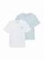 T-shirt  pack x2 Blanc/ciel 1 - vertbaudet enfant 