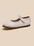 Babies en cuir irisé fille Blanc casse+Dore 2 - vertbaudet enfant 