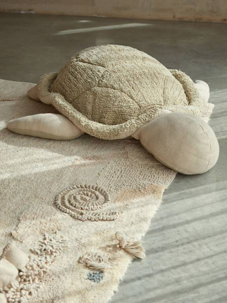 Pouf enfant en coton mrs. Turtle Olive, naturel 5 - vertbaudet enfant 