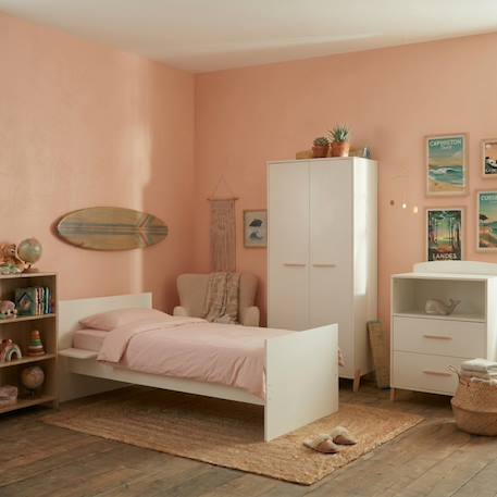 Lit bébé combiné evolutif en bois - joy Blanc/marron 6 - vertbaudet enfant 