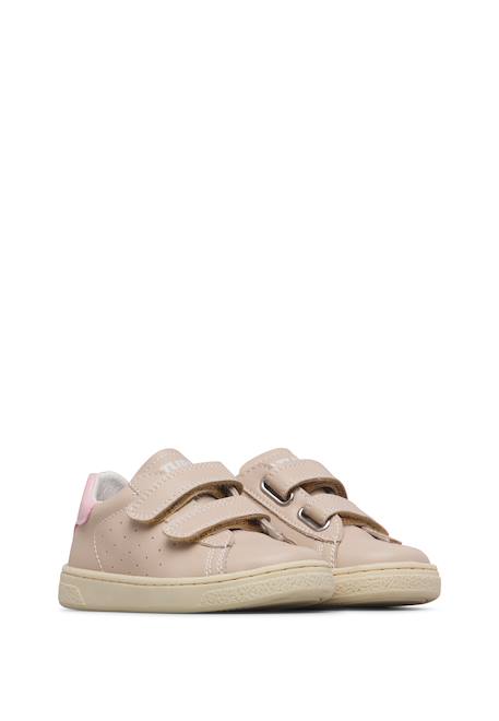 Baskets en cuir hasselt 2 vl. Beige-rose 2 - vertbaudet enfant 