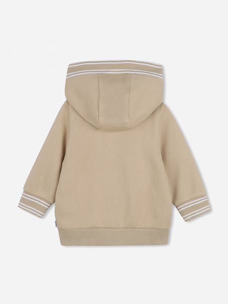 Sweat zippé à capuche Beige 2 - vertbaudet enfant 
