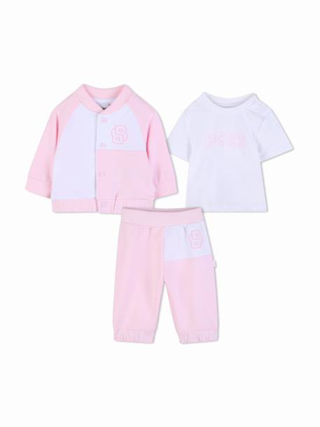 Ensemble 3 pièces Rose / blanc 1 - vertbaudet enfant 