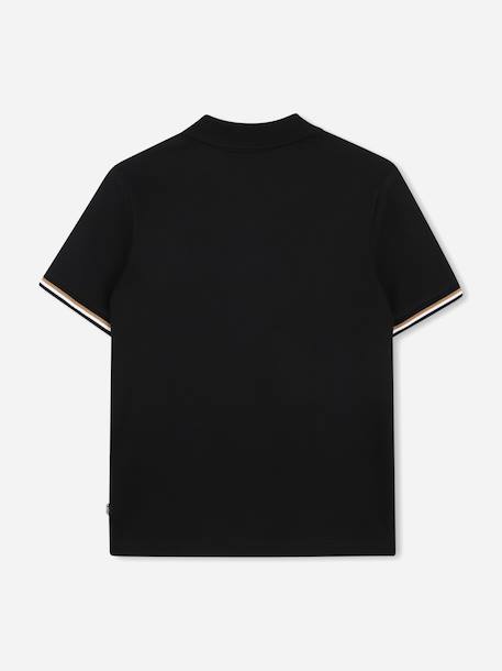 Polo à manches courtes Noir 2 - vertbaudet enfant 