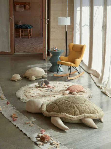 Pouf enfant en coton mrs. Turtle Olive, naturel 6 - vertbaudet enfant 