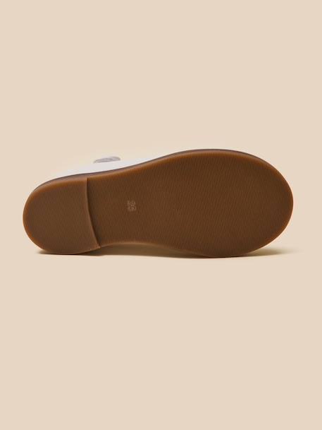 Babies en cuir irisé fille Blanc casse+Dore 4 - vertbaudet enfant 