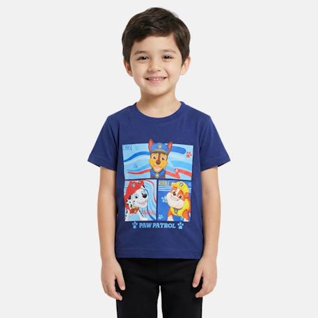 T-shirt manches courtes enfant imprimé pat patrouille Bleu+Marine 6 - vertbaudet enfant 