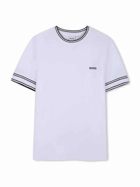 T-shirt  à manches courtes Blanc+Noir 1 - vertbaudet enfant 