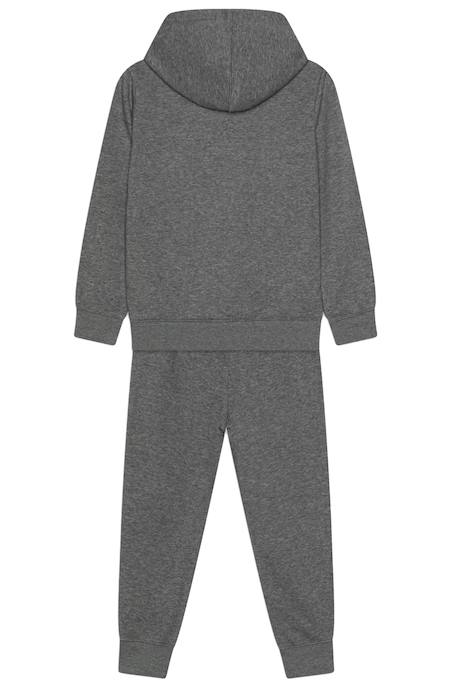 Ensemble deux pièces pour enfant sweat à capuche et pantalon Ecru+Gris 8 - vertbaudet enfant 