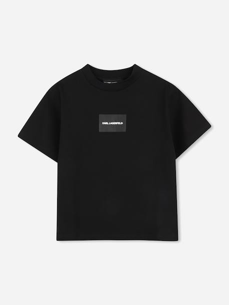 T-shirt  à manches courtes Bleu country air+Noir 4 - vertbaudet enfant 