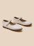 Babies en cuir irisé fille Blanc casse+Dore 5 - vertbaudet enfant 