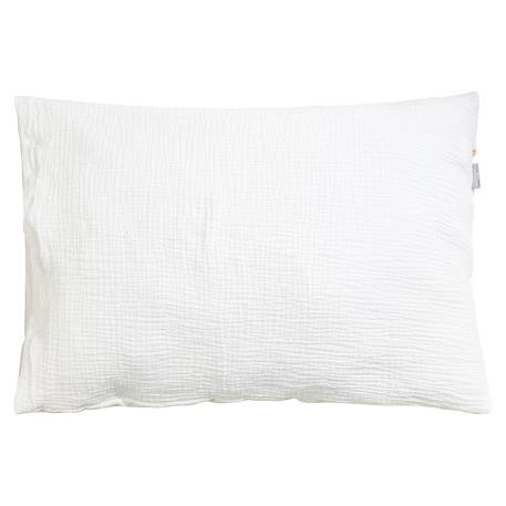 Taie d'oreiller en satin de coton réversible gallina Écru – motif poules champêtre 3 - vertbaudet enfant 