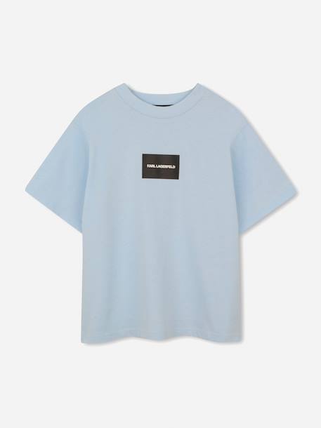 T-shirt  à manches courtes Bleu country air+Noir 1 - vertbaudet enfant 