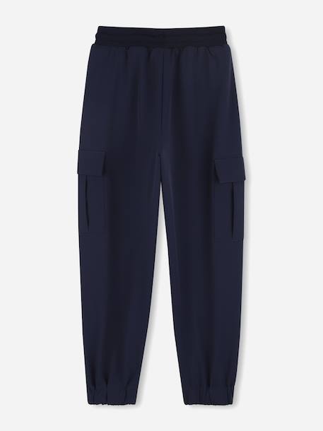 Cargo taille élastique Bleu foncé 2 - vertbaudet enfant 