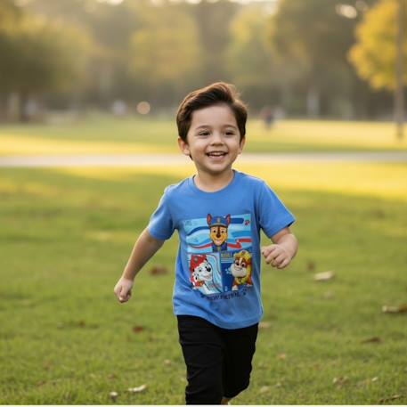 T-shirt manches courtes enfant imprimé pat patrouille Bleu+Marine 2 - vertbaudet enfant 