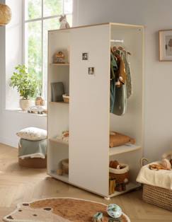 Chambre et rangement-Meuble de rangement avec étagères et penderie en bois et chant bois - first