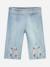 Jean à broderies Light-blue denim 1 - vertbaudet enfant 