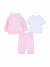 Ensemble 3 pièces Rose / blanc 6 - vertbaudet enfant 