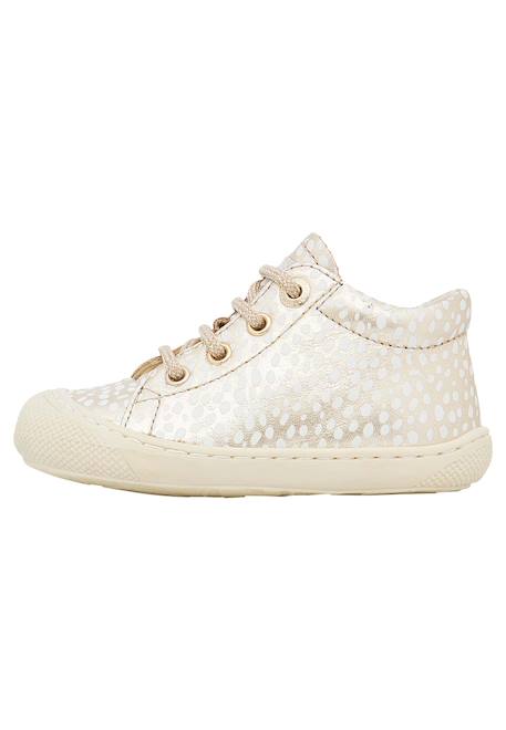 Chaussures premiers pas en cuir laminé cocoon Platine- 3 - vertbaudet enfant 