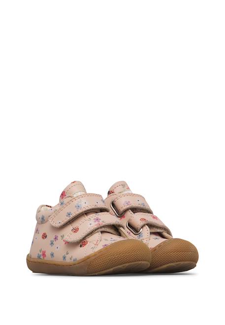 Chaussures premiers pas en cuir cocoon vl Blanc crème-+Rose poudré- 7 - vertbaudet enfant 