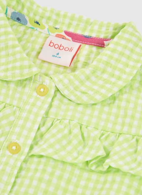 Chemise fille popeline à carreaux Multicolore 3 - vertbaudet enfant 
