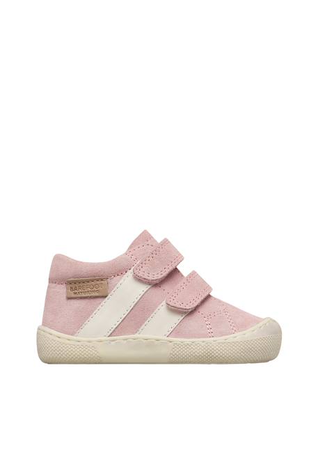 Chaussures en cuir et en daim sabby vl Blanc-rose- 1 - vertbaudet enfant 
