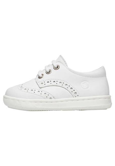 Baskets en cuir biloxi Blanc- 3 - vertbaudet enfant 